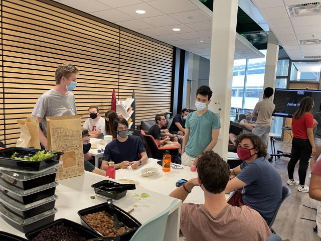 A picture of Ohio State Battelle Center during a Welcome Back Event