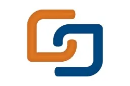 Logo for Go Sustainable Energy: Two interlocking links, orange square on the left linking with a blue square on the right. 