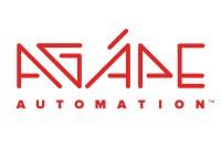 "AGAPE" written in red with "automation" below