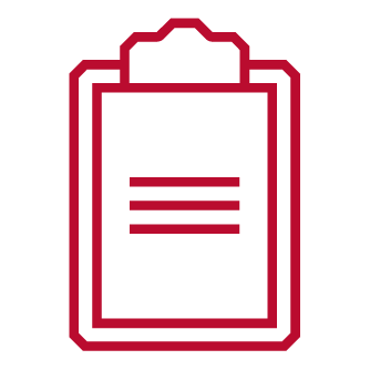 Clipboard scarlet line icon