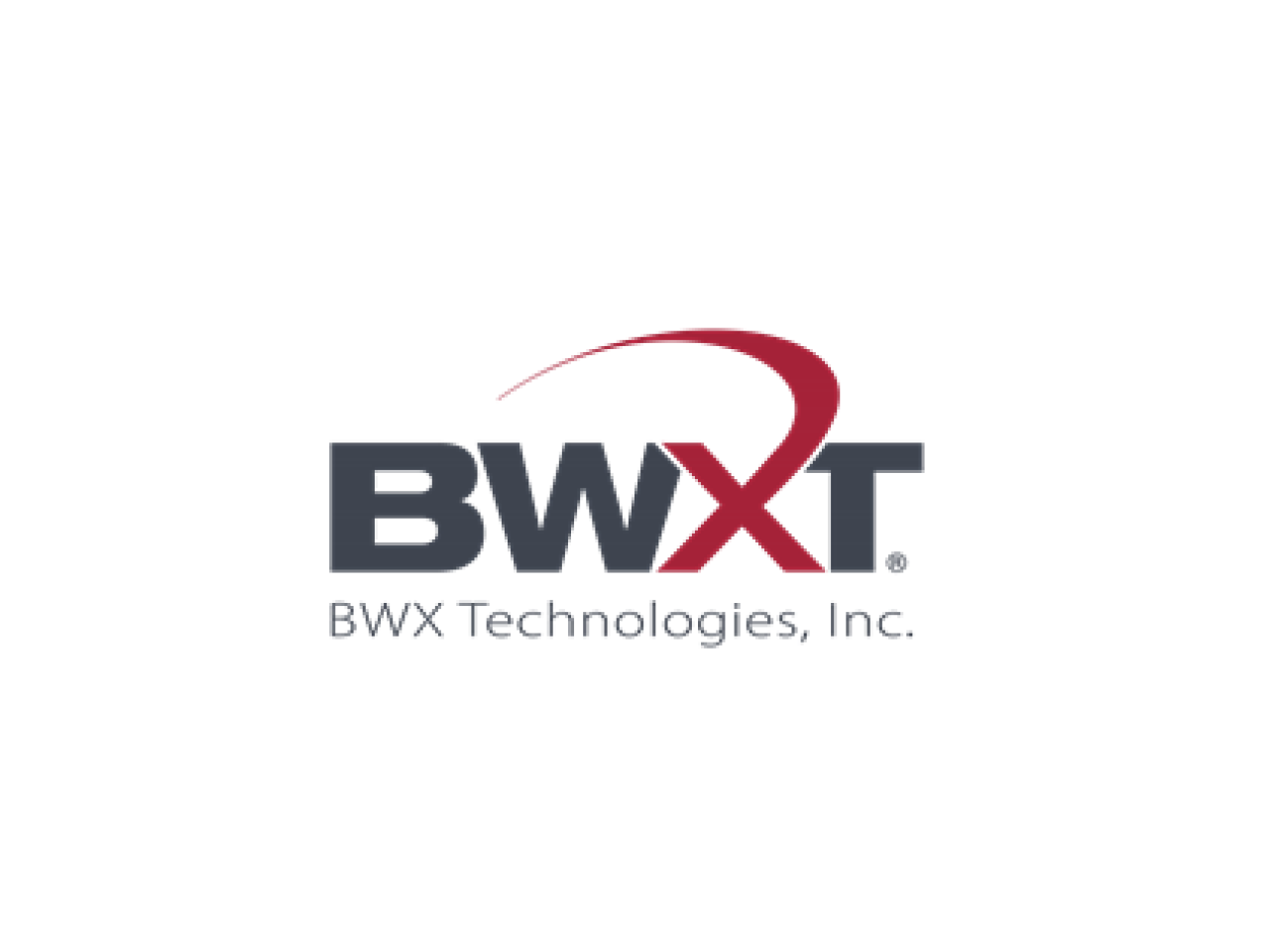 BWXT logo the x in red.