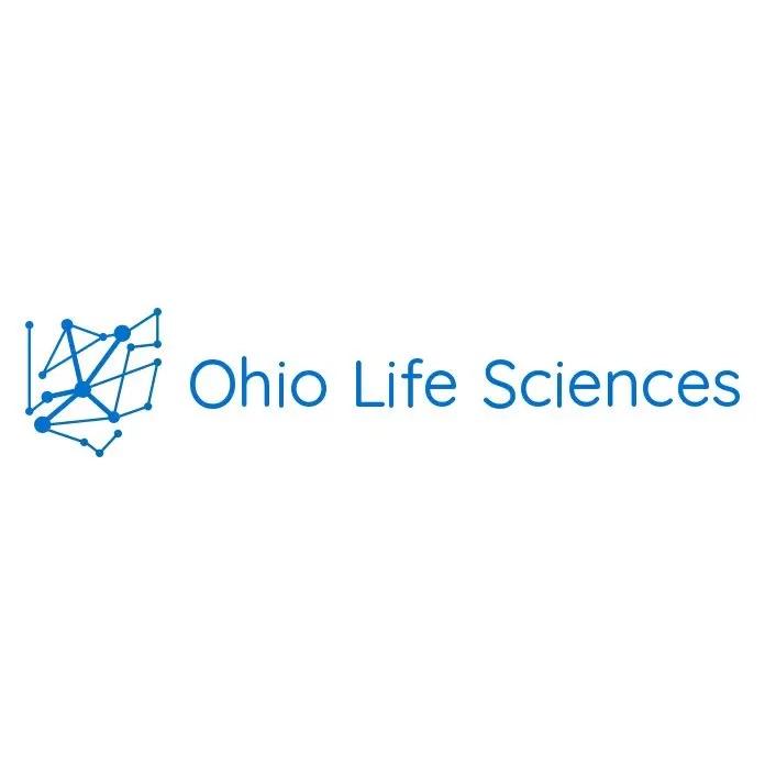 Outline of Ohio in teal with the words "Ohio Life Sciences" to the side